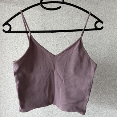 MONKI geripptes Crop-Top