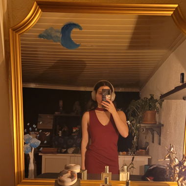 robe rouge mi longue bershka