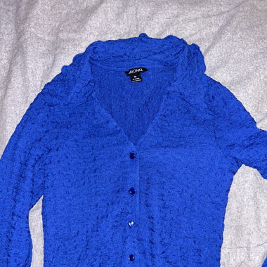 Royal Blaues Blusen Oberteil