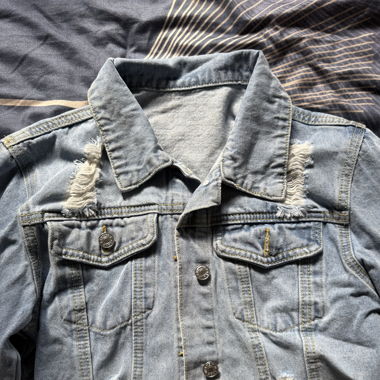 Veste cropped jean
