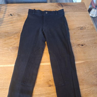 Culotte d'équitation en tissu noire Fouganza