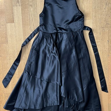 Vestito in raso nero Taglia 170