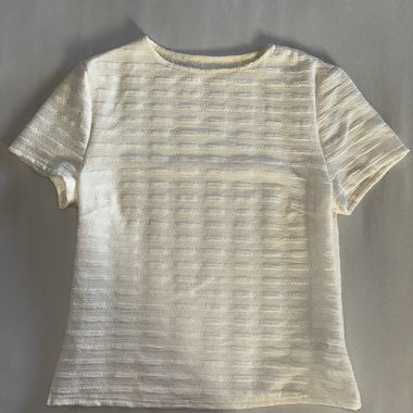 T-shirt bianco strutturato