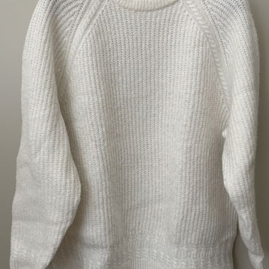 Pull en maille GUESS blanc, taille S, pour femmes