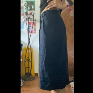 Navy Wide-Leg Culottes