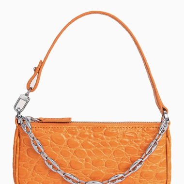 Sac Mini Rachel Orange en Cuir avec Chaîne BY FAR