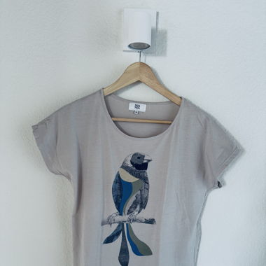 Organic Cotton Shirt mit Vogelprint