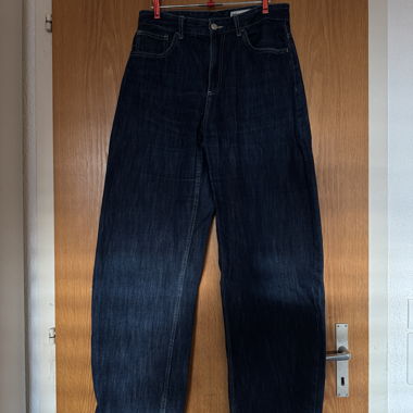 Jeans baggy taille haute