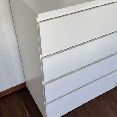 White Chest of Drawers 4 Drawers