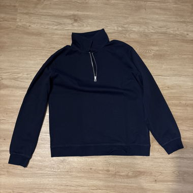 Felpa half-zip blu scuro