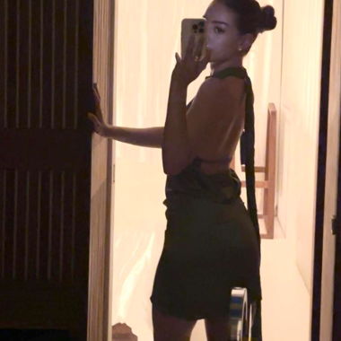 Backless mini dress