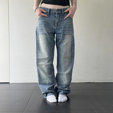 baggy vintage double knee jeans