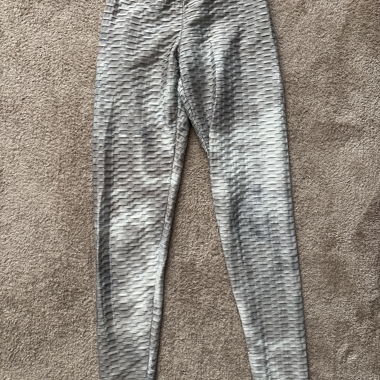 Leggings gris à motif
