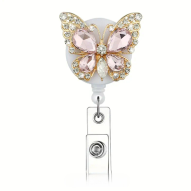 Ausweishalter rosa Schmetterling 