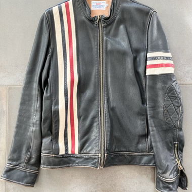 Giacca in pelle italiana autentica Vintage 55