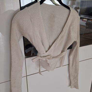 Rib-Knit Wrap Cardigan
