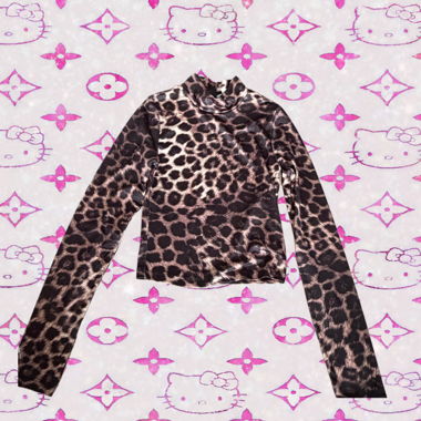 Top manches longues imprimé léopard H&M XS