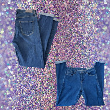 Jeans aus blauem Denim