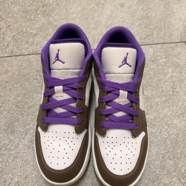 Nike Air Jordan brown purple sneakers