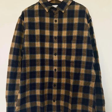 Chemise à carreaux bleue et jaune The Kooples