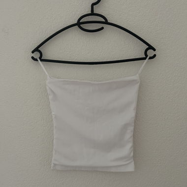 White Bandeau Top