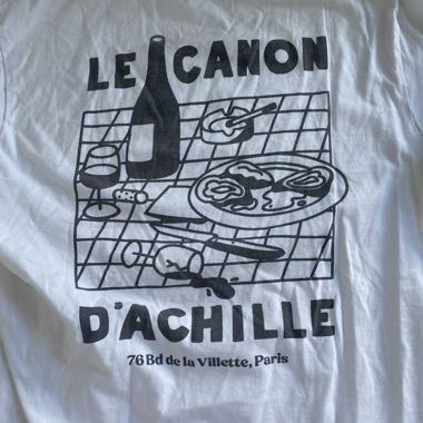 T shirt blanc canon d’Achille 