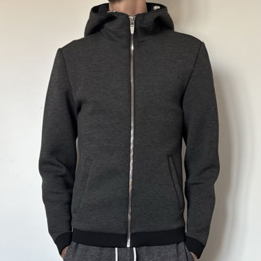 Grey hooded jacket