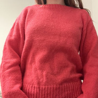 Maglione in maglia rosa-arancio (158-164)