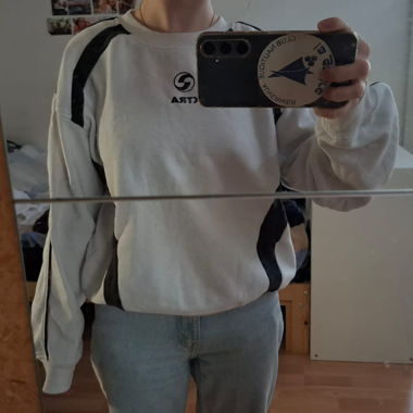 H&M Divided Pullover weiss/schwarz