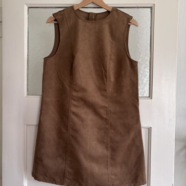 Sleeveless Suede Dress