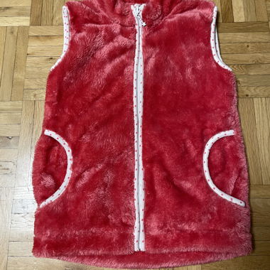 Children's pink fleece vest size 128