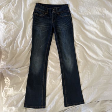 vintage dark blue bootcut jeans