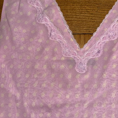 Top lingerie rosa a pois