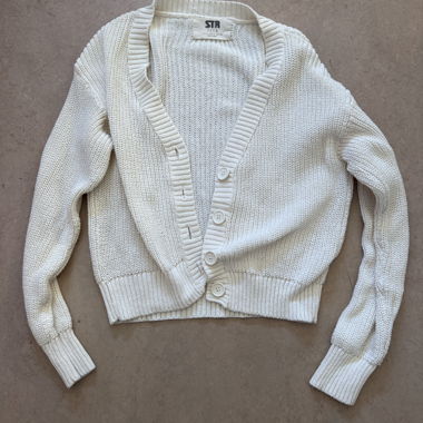 Cardigan in maglia bianco