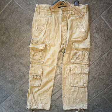 Pantalons cargo beige