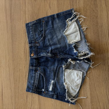 Ripped Denim Shorts