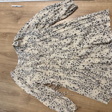 Abito floreale beige