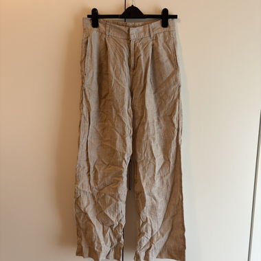 Pantaloni di lino beige