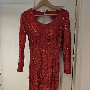 Vintage red sequin dress