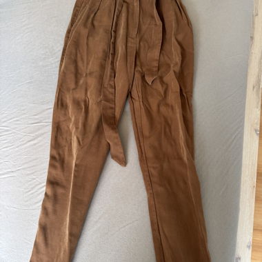 Brown High-Waist Pants