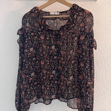 Floral Pattern Blouse - Mango