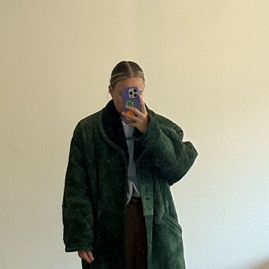 Lammfell Jacke Grün