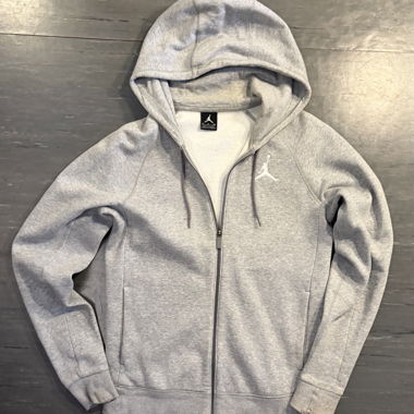 Felpa con zip Jordan grigia