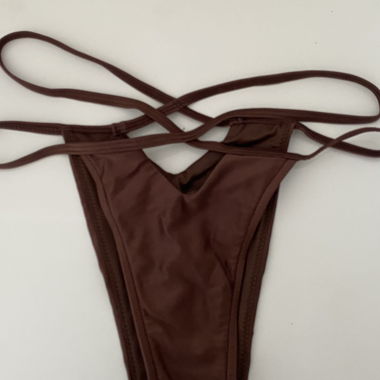 Brown bikini bottoms with ties