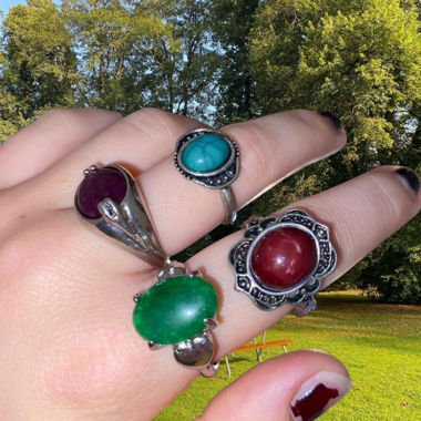 rings with colorful gemstones