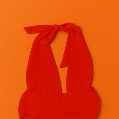 Rotes Neckholder Top