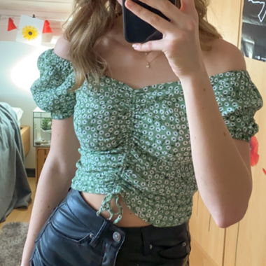 Green Floral T-shirt