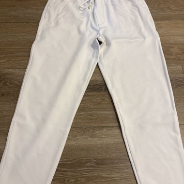 Pantalon blanc à cordon