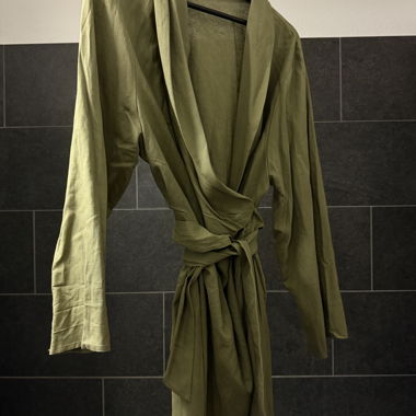 Olive green “wrap-it” blouse 