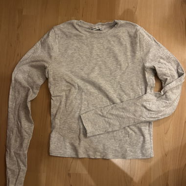 Haut long en jersey Bershka gris